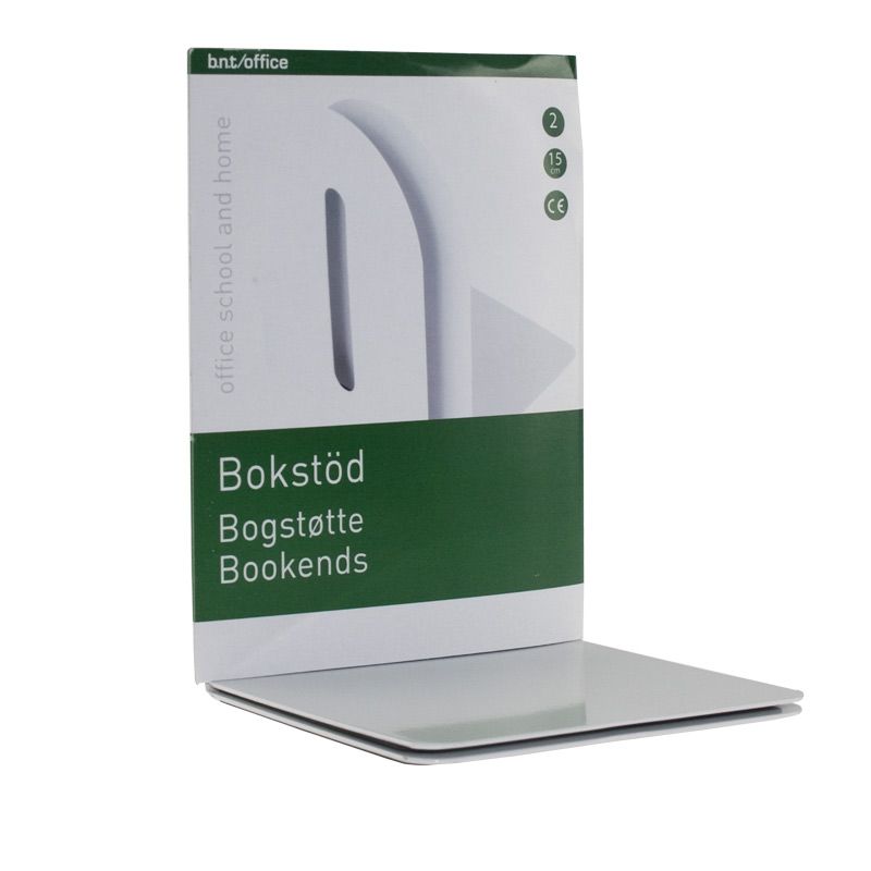 BNT Office Bokstöd Metall Vit 15cm 2/fp