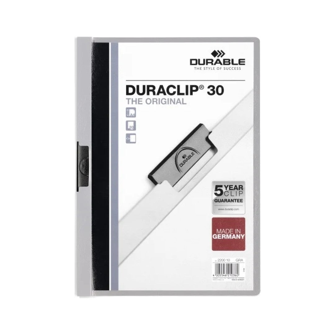 Durable Klämmapp Duraclip A4 grå
