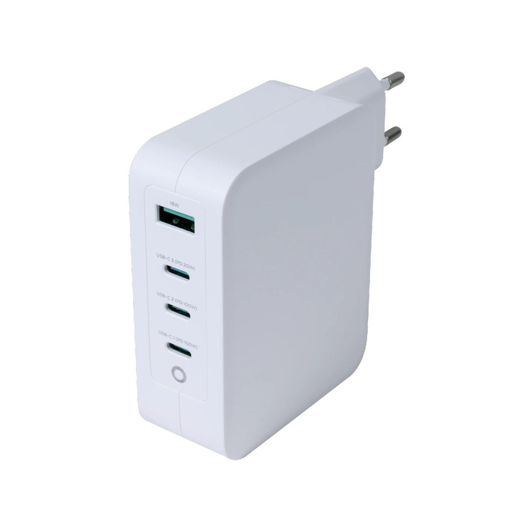 Deltaco Väggladdare USB-A/3xUSB-C 130W GaN
