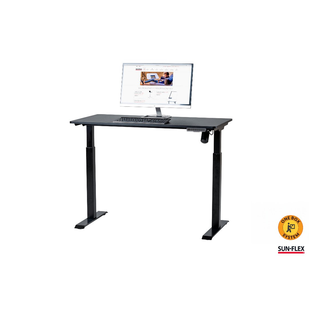 Sun-Flex Easydesk Elite Höj- och Sänkbart Bord, Traffic Black, 120x60 cm