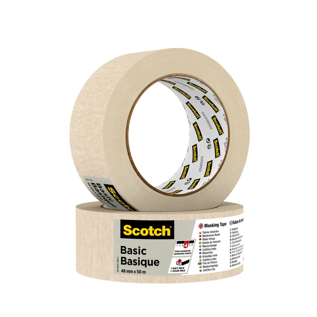 Scotch Maskeringstejp 50m x 48mm Beige 12/fp