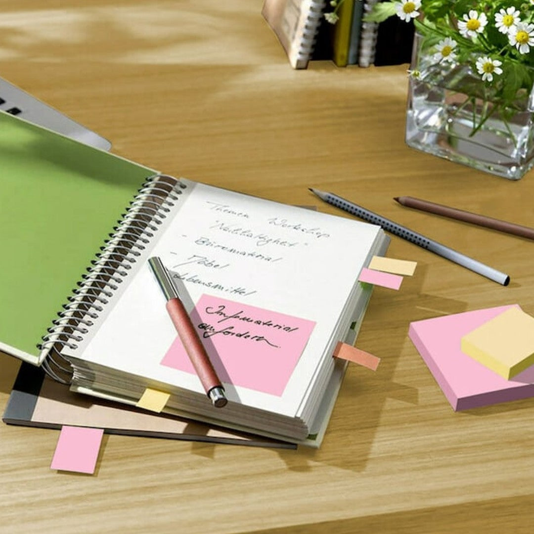 Post-it Recycled Notes 76x76mm Sorterade färger 6/fp