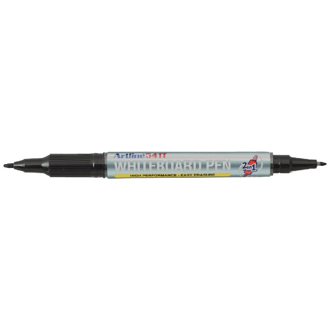 Artline 541T-A Whiteboardpenna Dubbel Spets Svart 12/fp