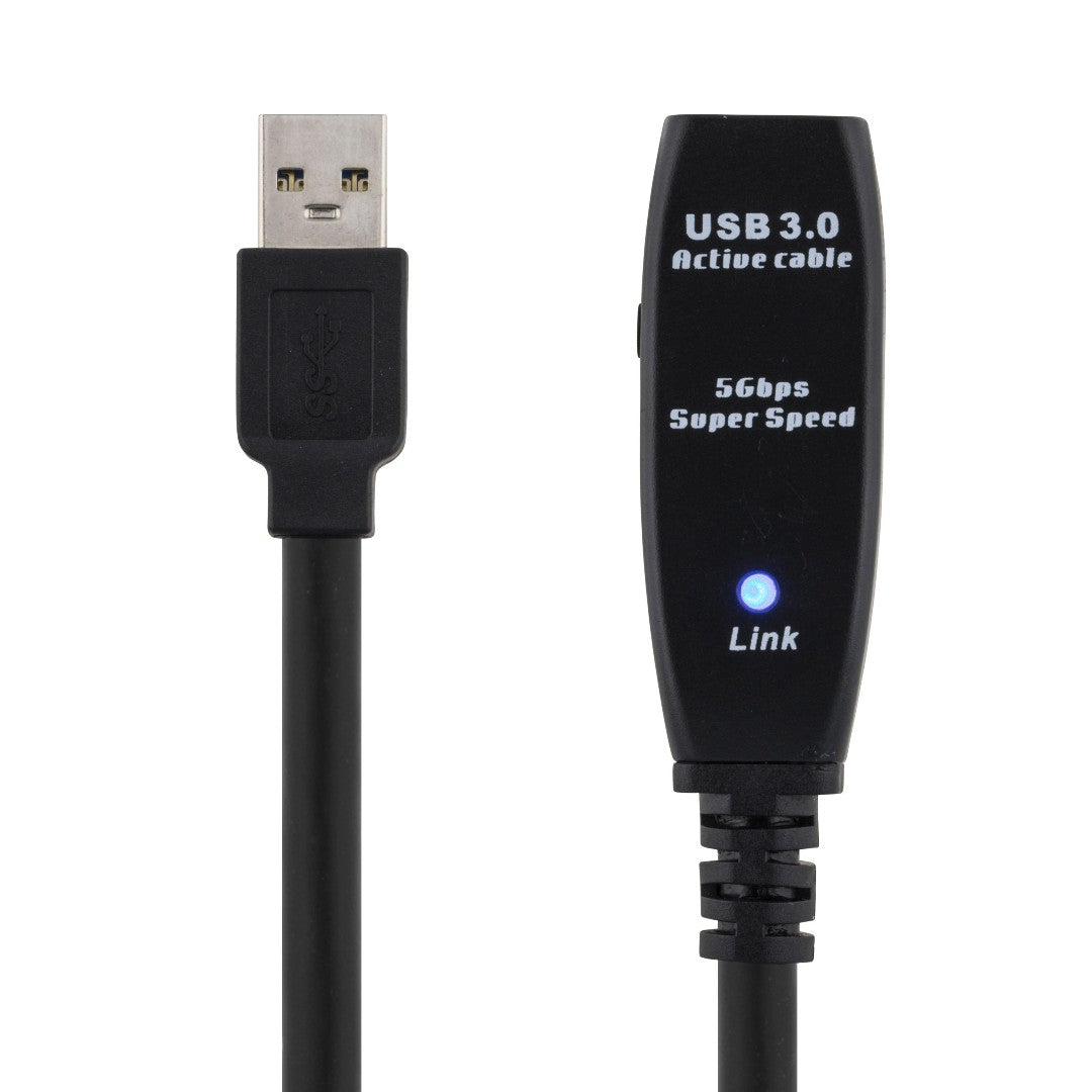 Deltaco USB 3.0 Förlängningskabel Aktiv 5m Svart