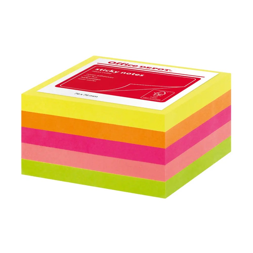 Notiskub 76x76mm neon 400 blad