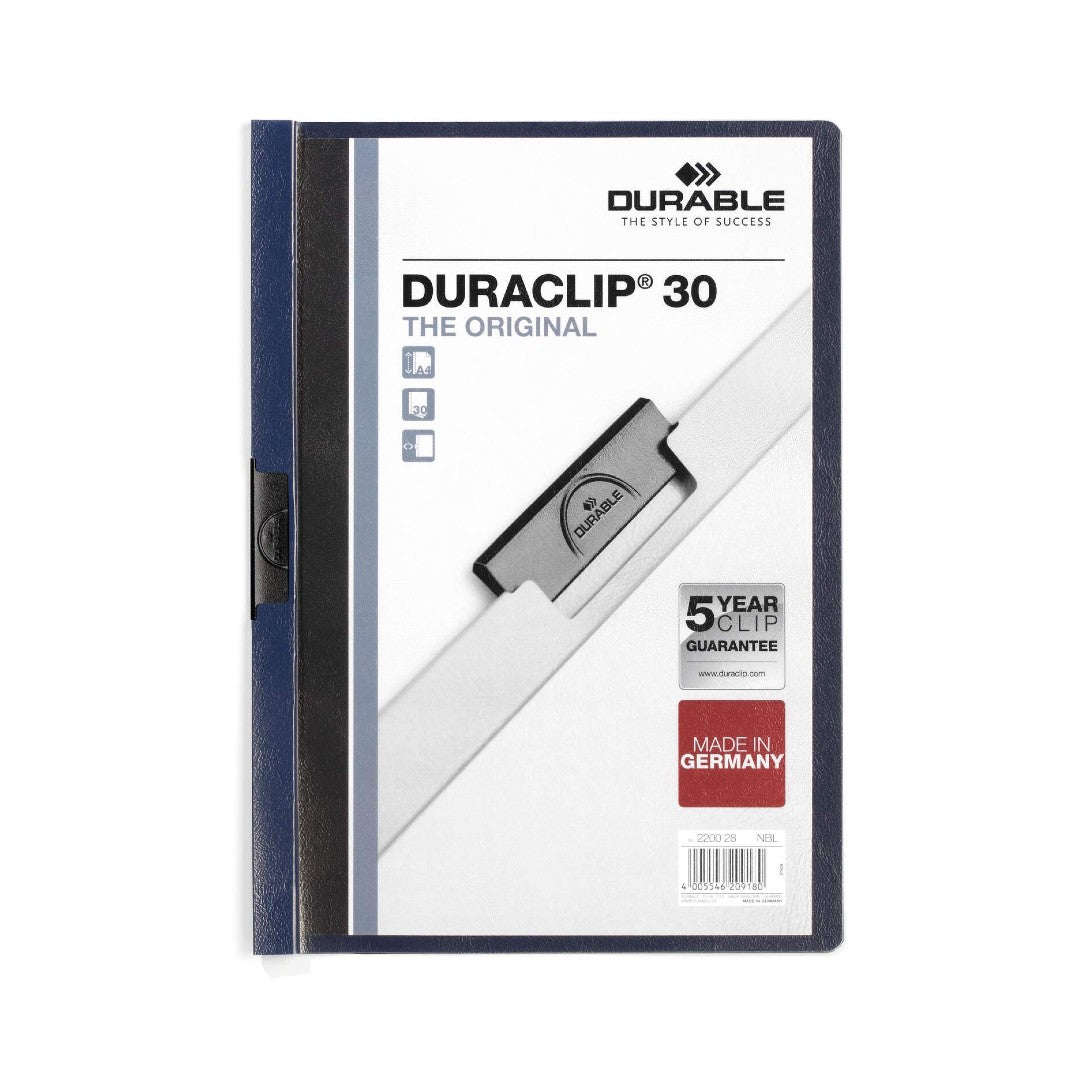 Durable Klämmapp Duraclip 2200 A4 3mm mörkblå