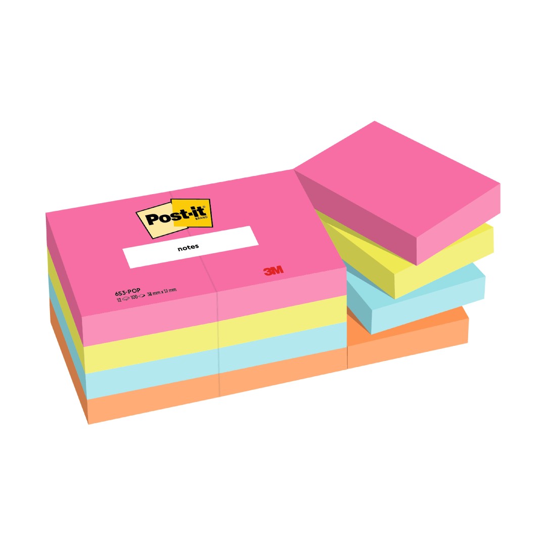 Post-it Notes Poptimistic Cabin Pack 38x51mm 100 blad 12/fp
