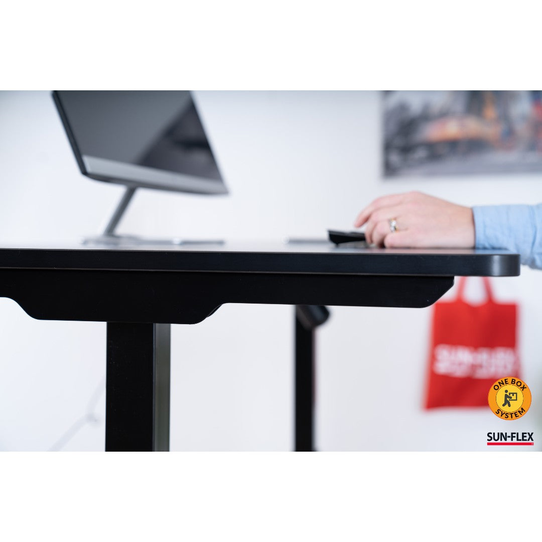 Sun-Flex Easydesk Elite Höj- och Sänkbart Bord, Traffic Black, 120x60 cm