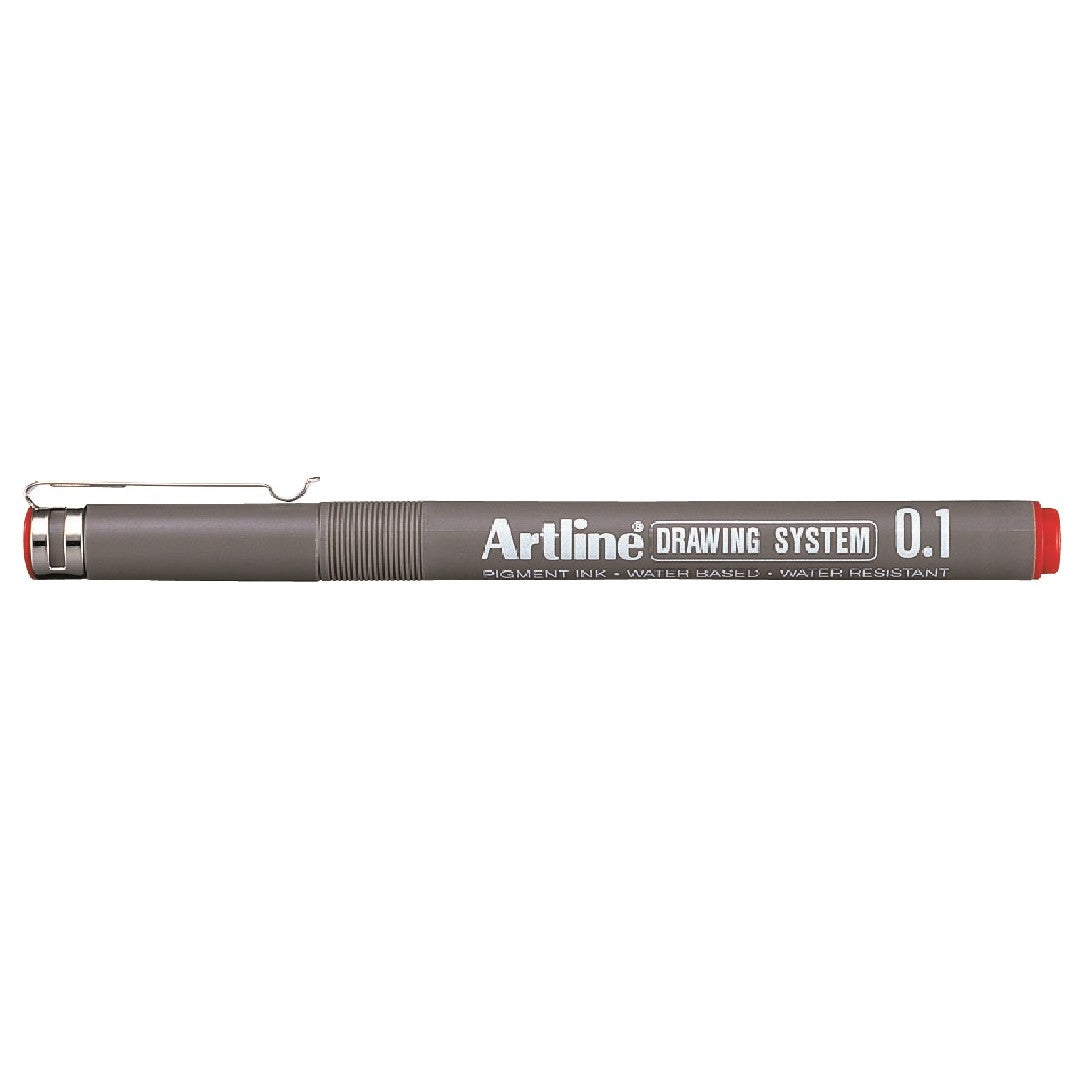 Artline Fineliner Drawing System 0,1mm Röd 12/fp