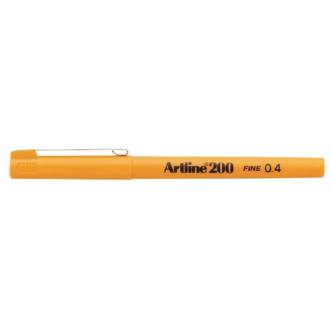 Artline Fineliner 200 Fine 0,4mm Gul 12/fp