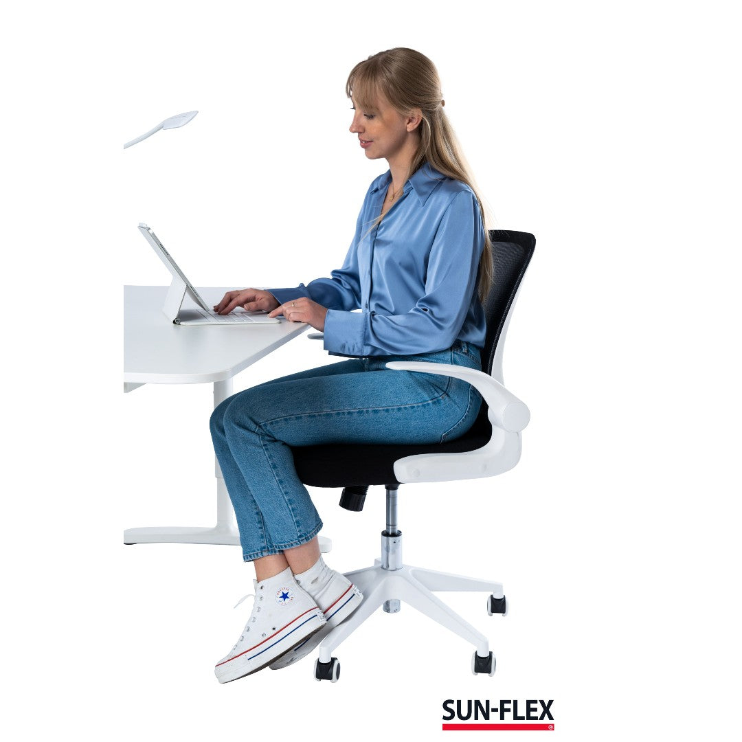 Sun-Flex Hideaway Chair Skrivbordsstol med Fällbar Rygg, Vit
