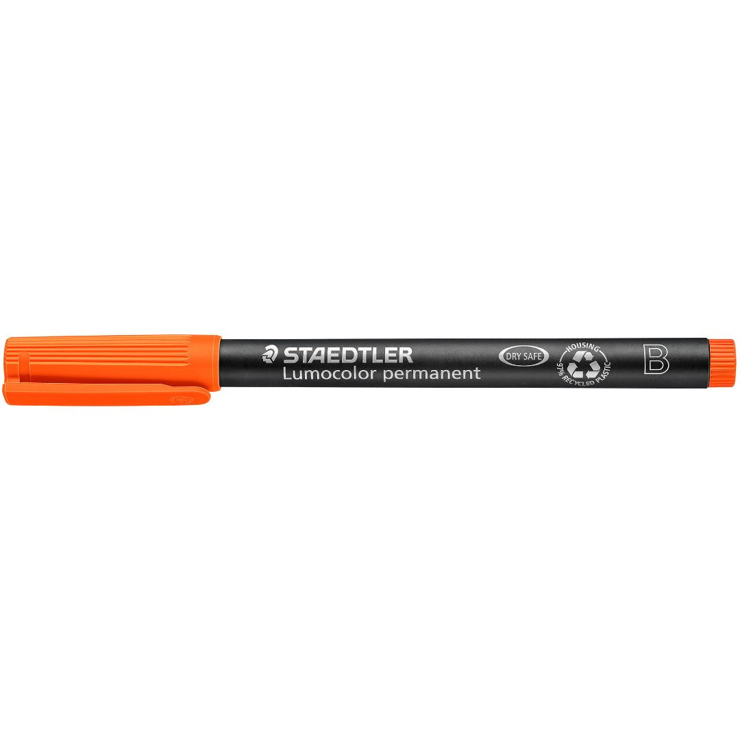 Staedtler Märkpenna Lumocolor Permanent B Orange 10/fp