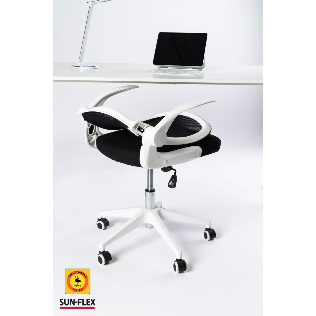 Sun-Flex Hideaway Chair Skrivbordsstol med Fällbar Rygg, Vit