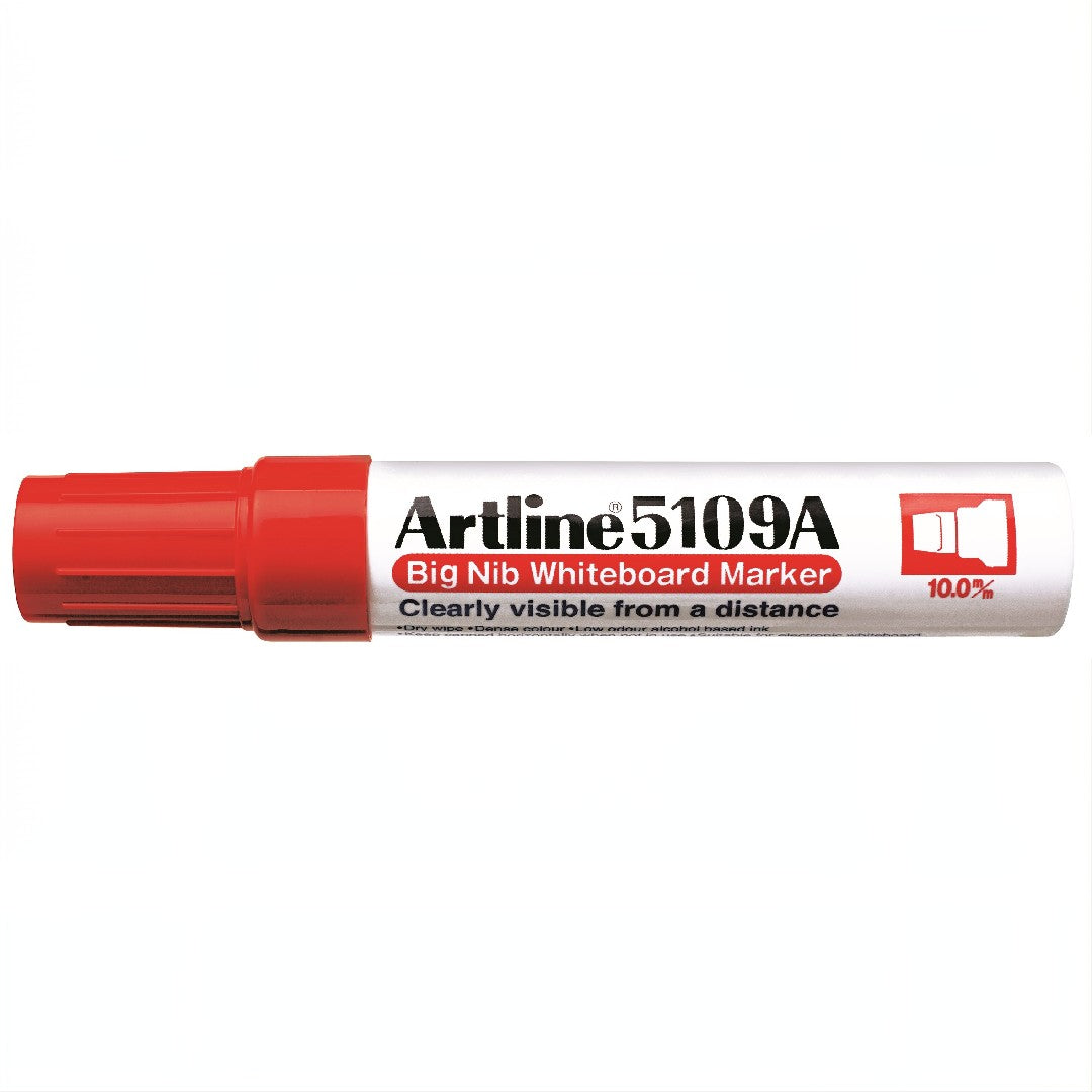Artline 5109A Whiteboardpenna Sned Spets Röd 6/fp