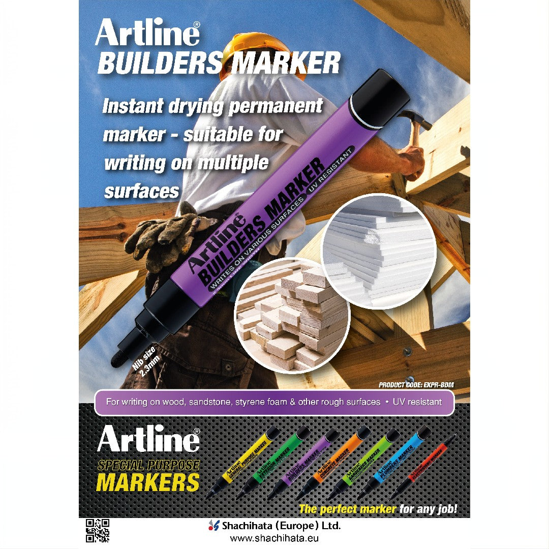 Artline Builders Marker Vit 12/fp