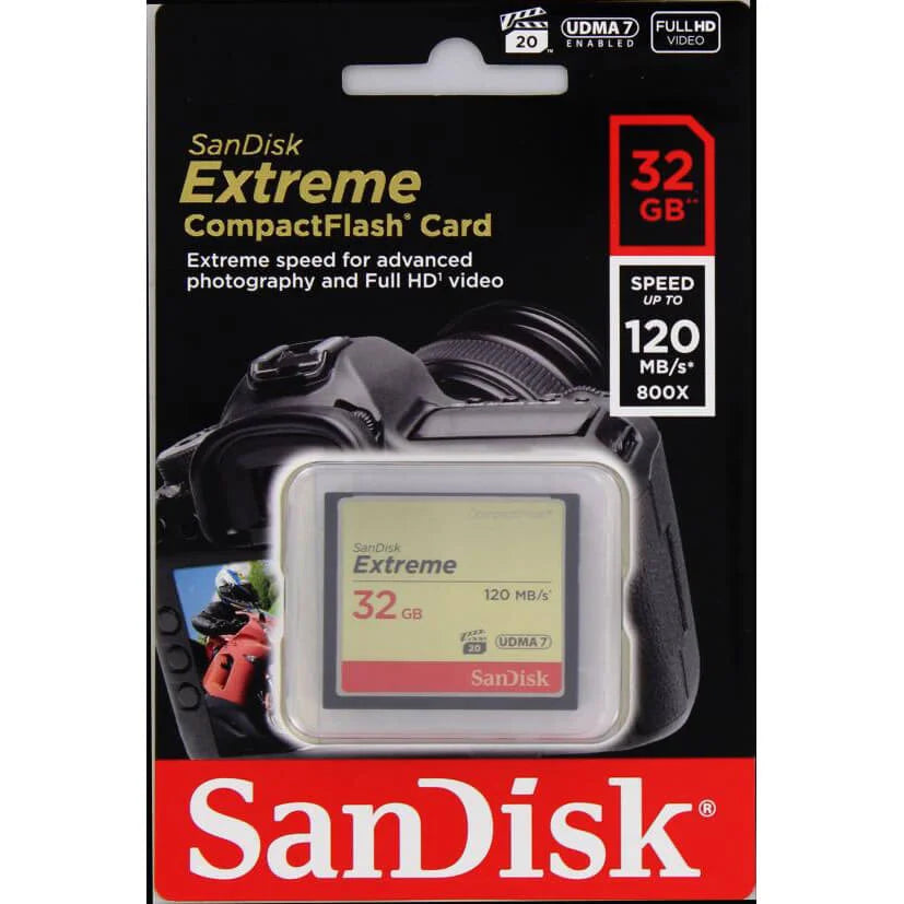 SanDisk Minneskort Extreme CompactFlash 32GB 567x