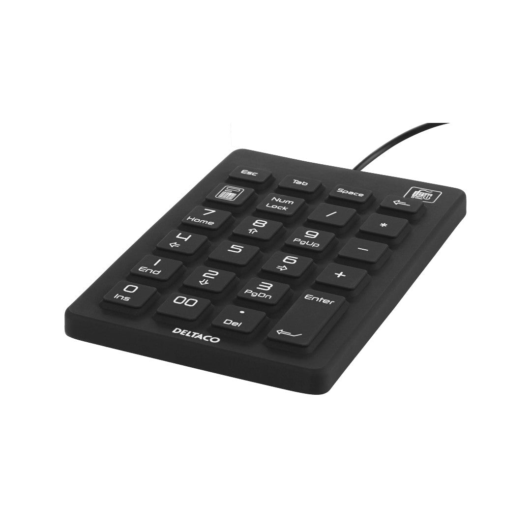 Deltaco Numeriskt Tangentbord Silikon IP68 Svart