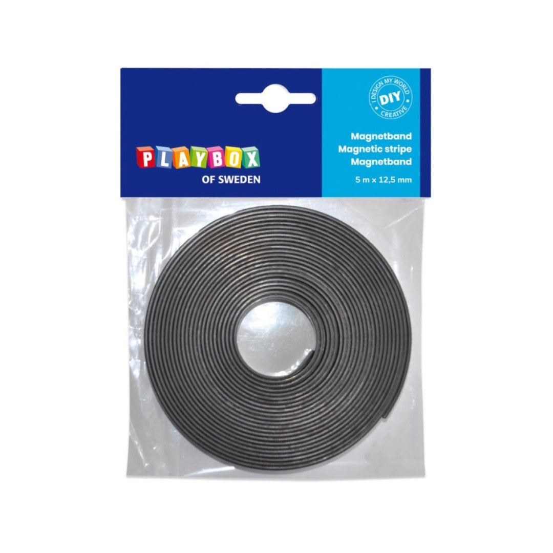 Playbox Självhäftande Magnetband 5m x 12.5mm