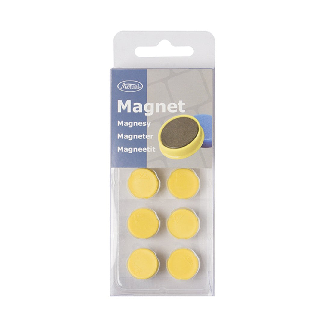 Actual Magnetknappar Gul 16mm 10/fp