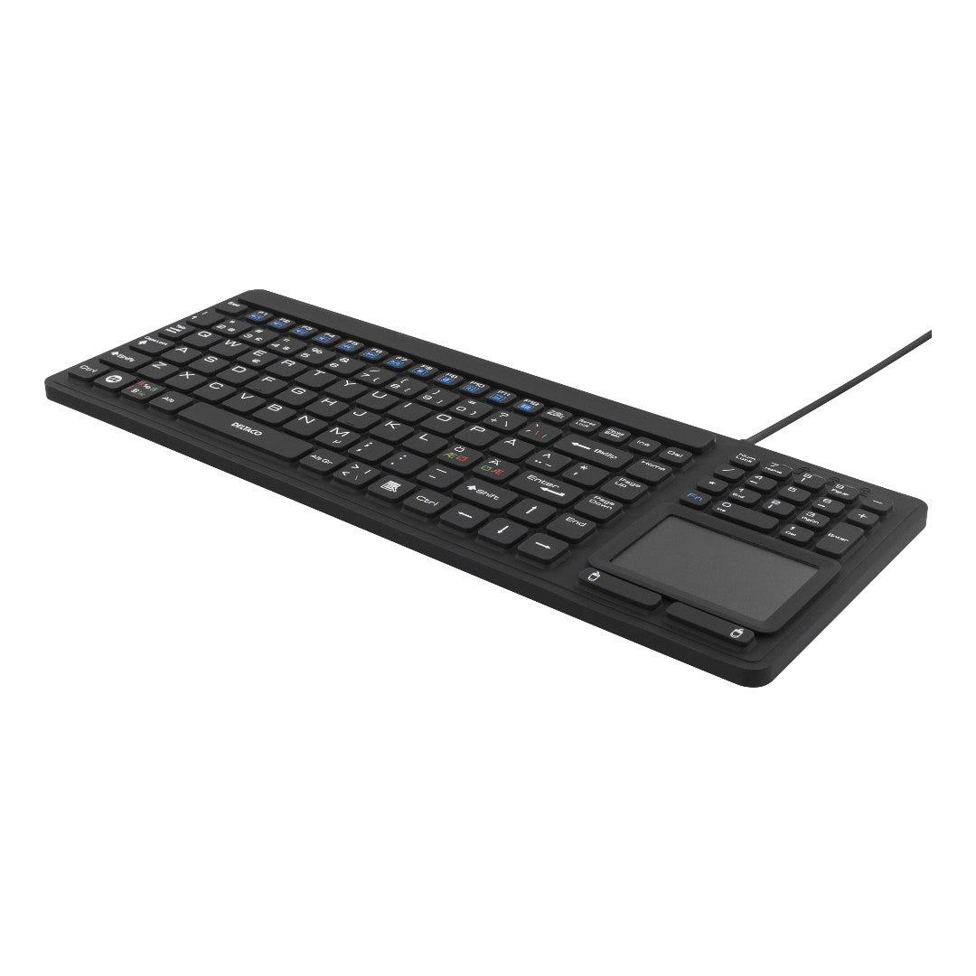 Deltaco Tangentbord Silikon Touchpad IP68 Svart
