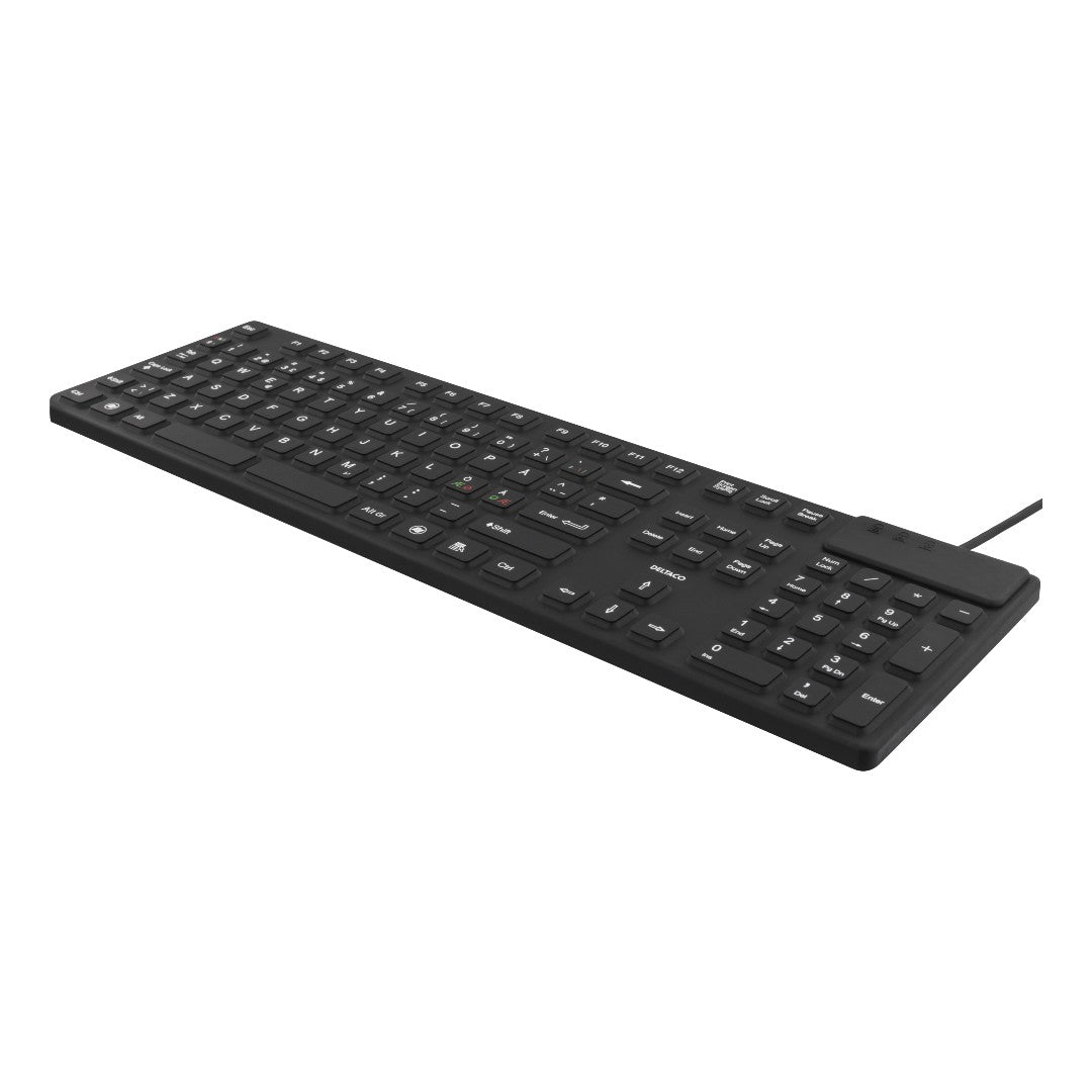 Deltaco Tangentbord Silikon IP68 Svart