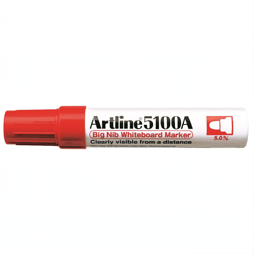 Artline 5100A Whiteboardpenna Rund Spets Röd 6/fp