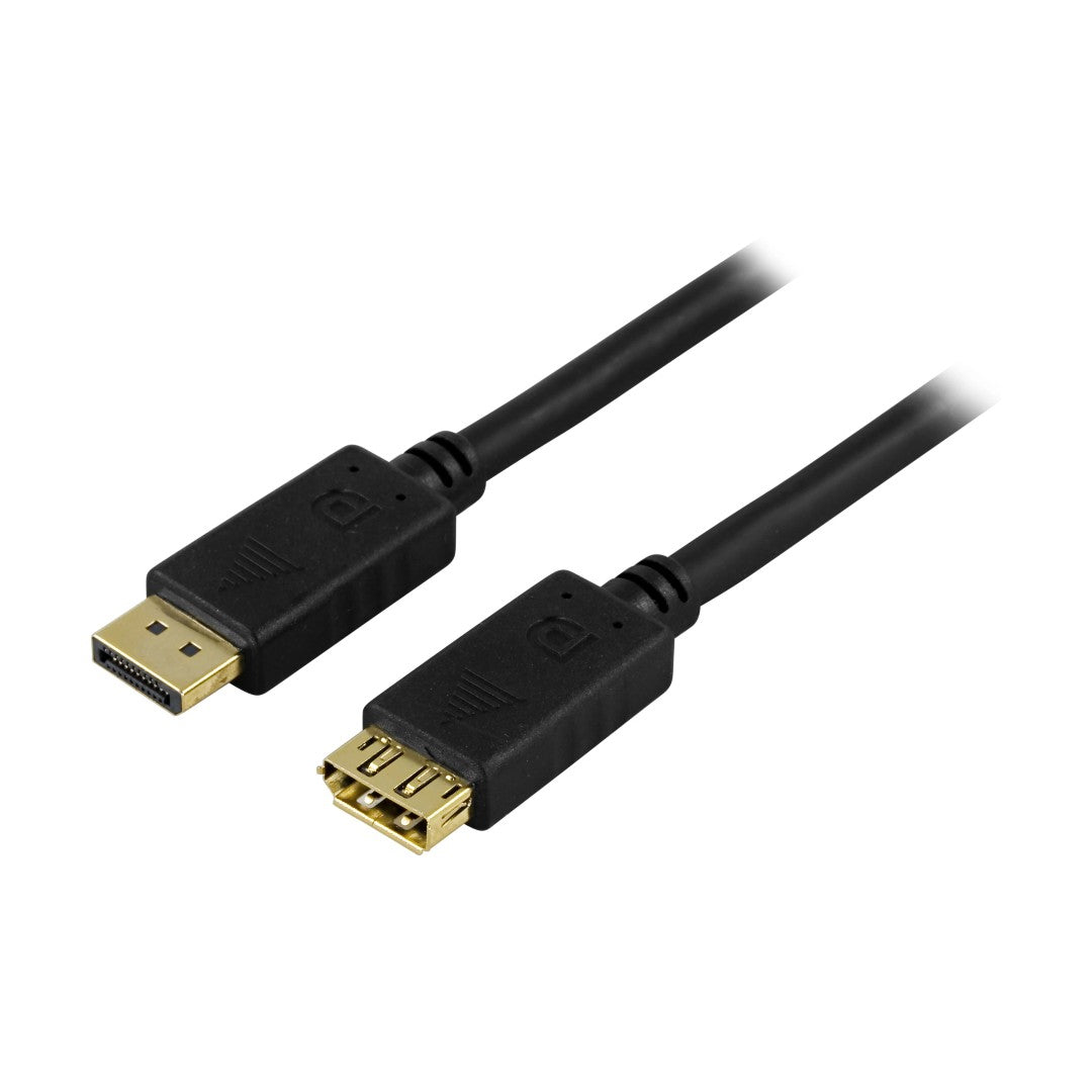 Deltaco DisplayPort Förlängningskabel 1m Svart