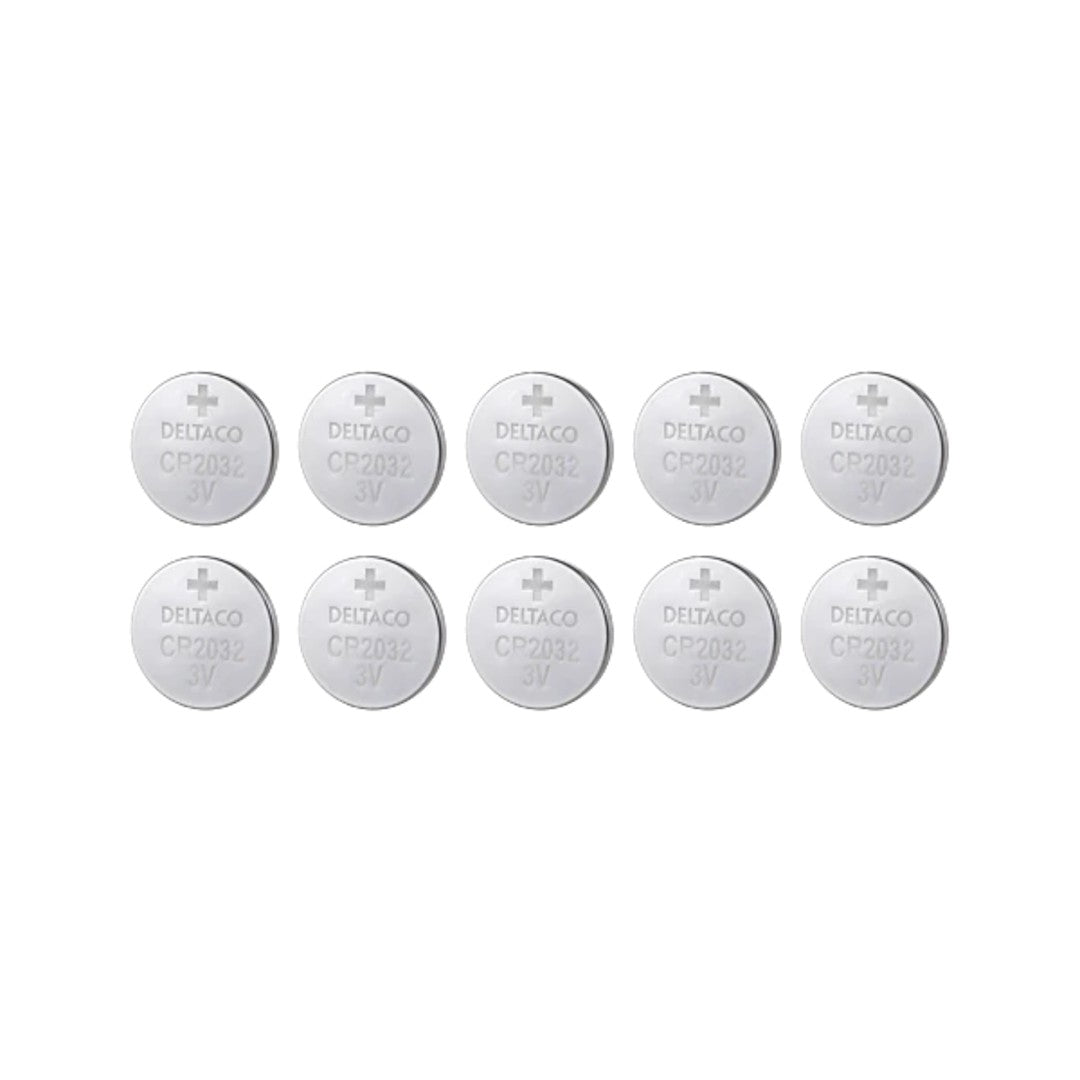 Deltaco Knappcellsbatteri CR2032 10/fp