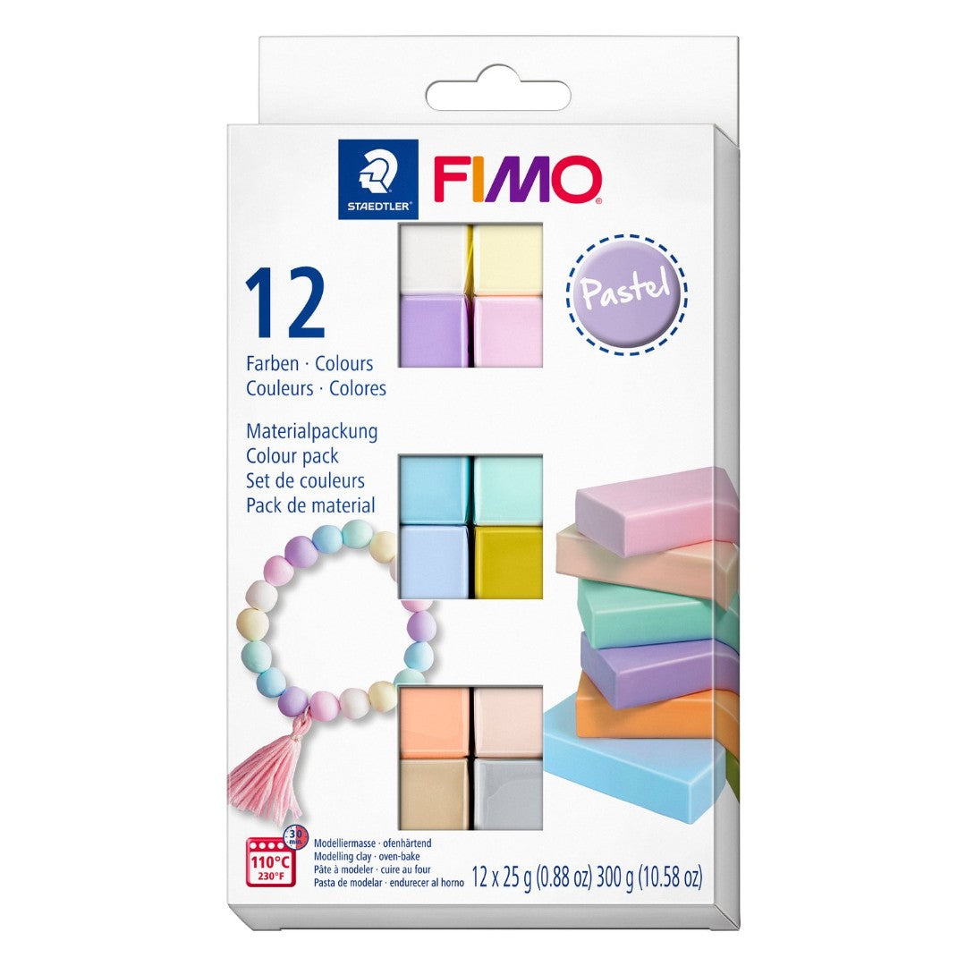 Staedtler FIMO Soft Pastellfärgset 12 x ½ Block