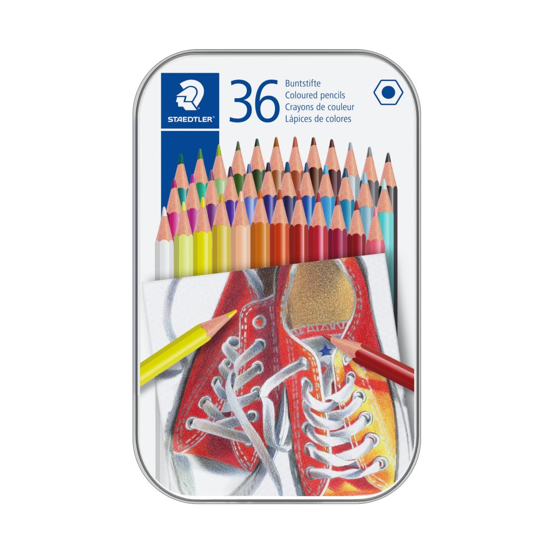 Staedtler Färgblyertspenna Hexagonal Metallask 36/fp