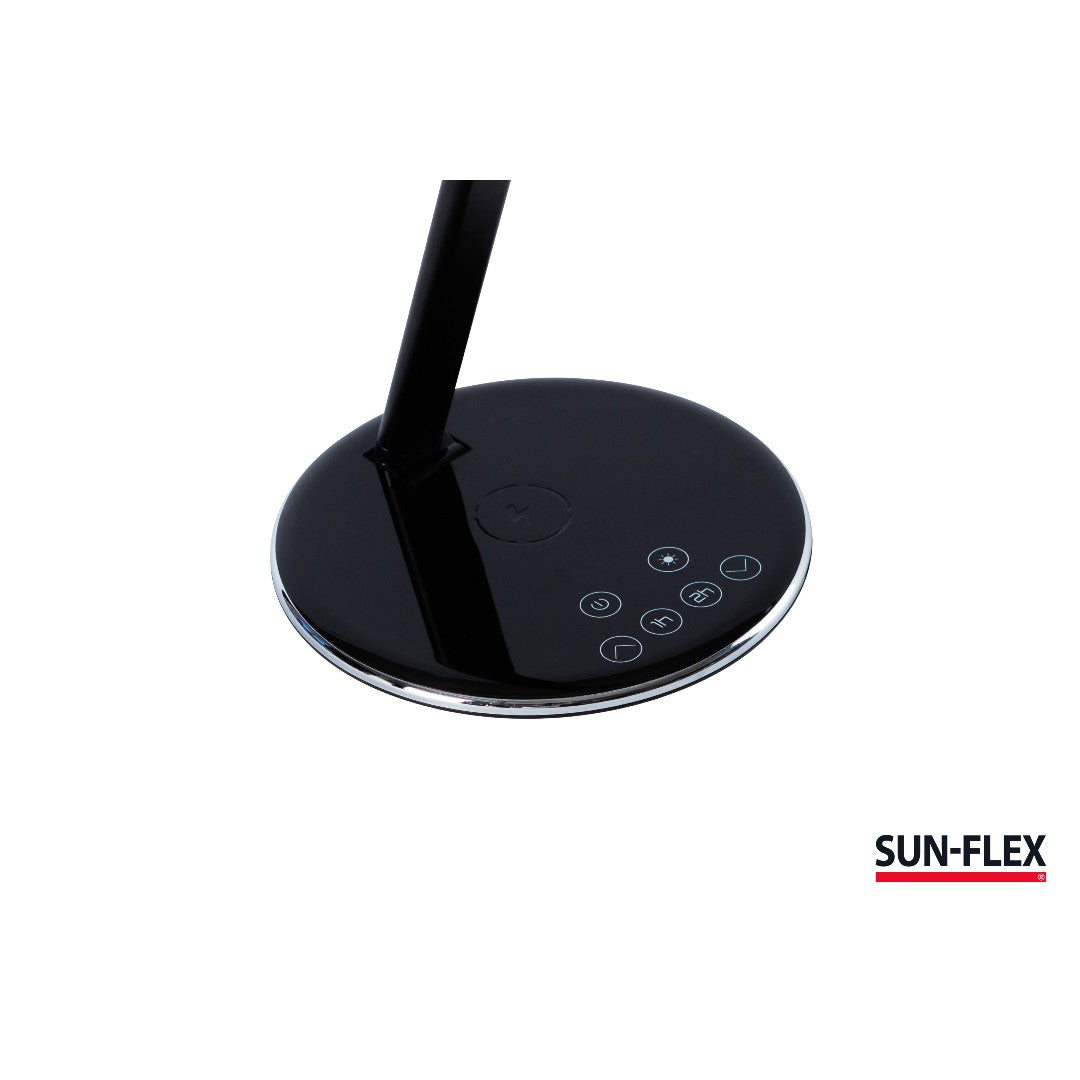 Sun-Flex Qlite Skrivbordslampa med QI-laddare, Obsidian Black