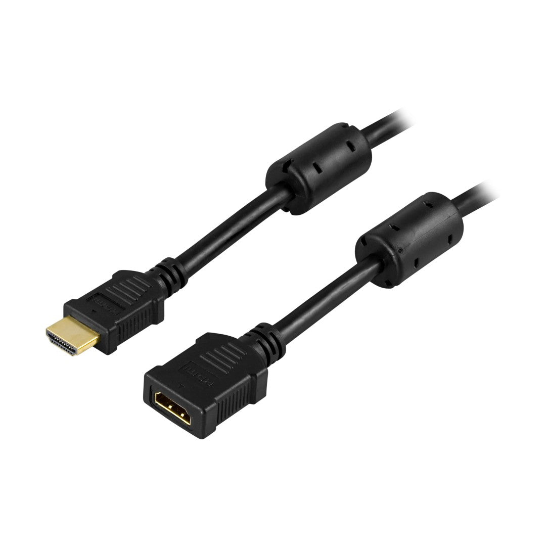 Deltaco HDMI Förlängningskabel 1m Ha-Ho Svart