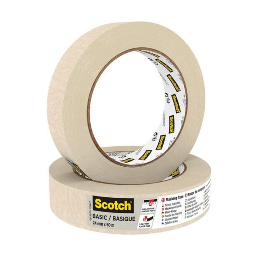 Scotch Maskeringstejp Basic 24mm x 50m 24/fp