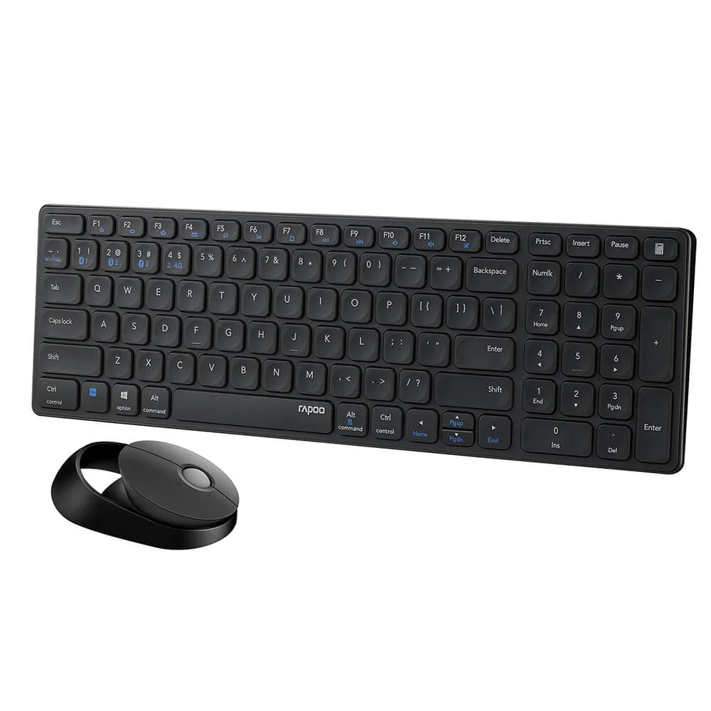 Rapoo 9750M Multi-Mode Trådlöst Tangentbord och Mus
