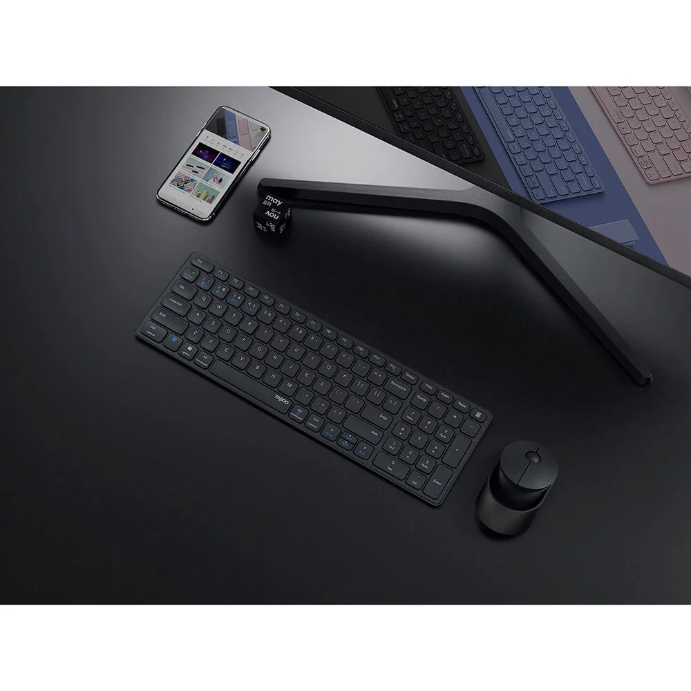 Rapoo 9750M Multi-Mode Trådlöst Tangentbord och Mus