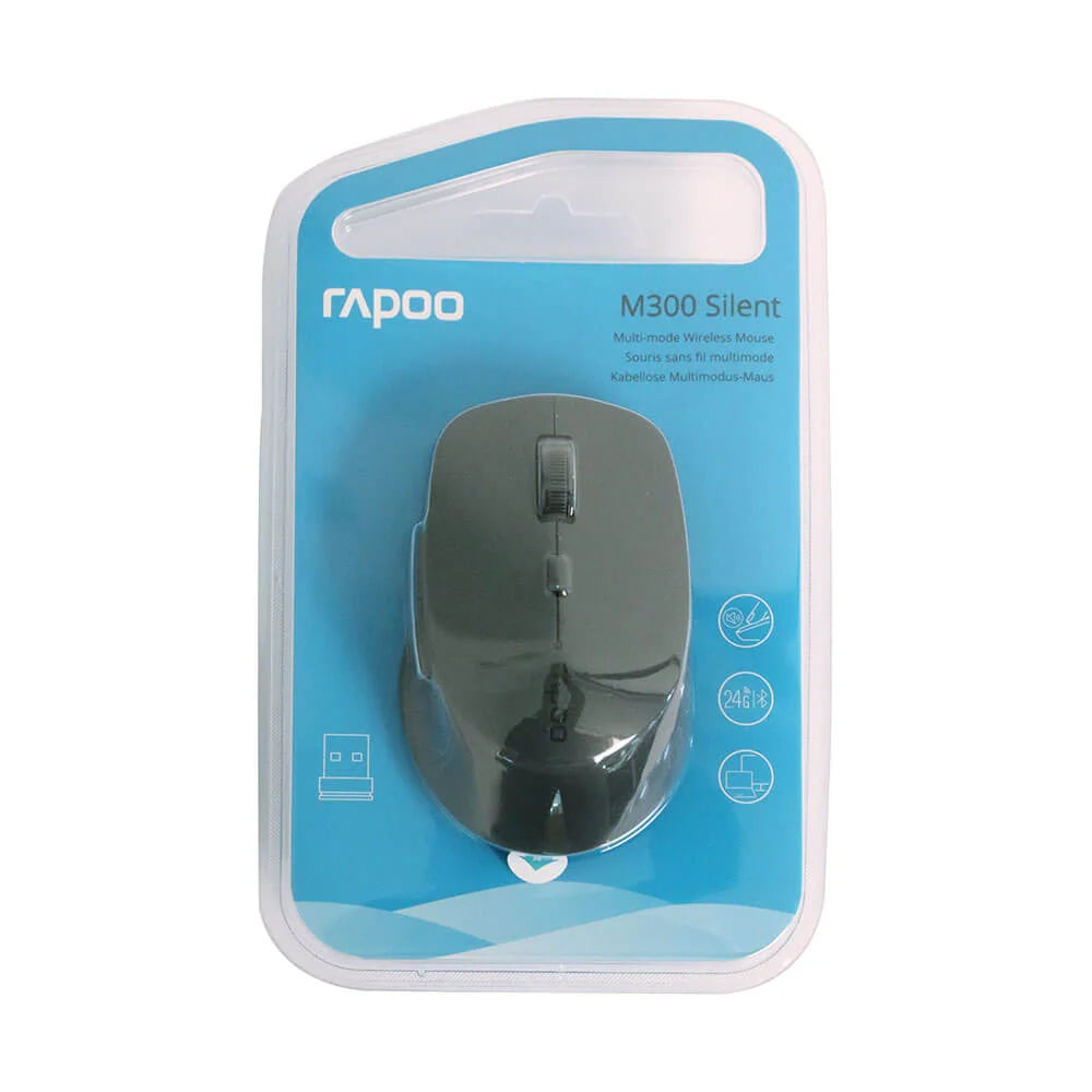 Rapoo M300 Multi-Mode Trådlös Optisk Mus Mörkgrå