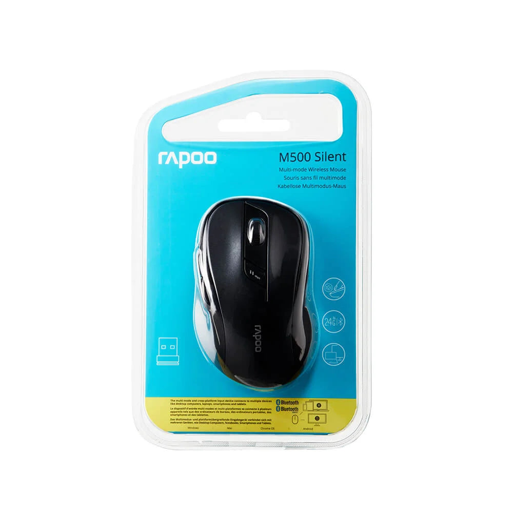 Rapoo M500 Multi-Mode Trådlös Optisk Mus Svart