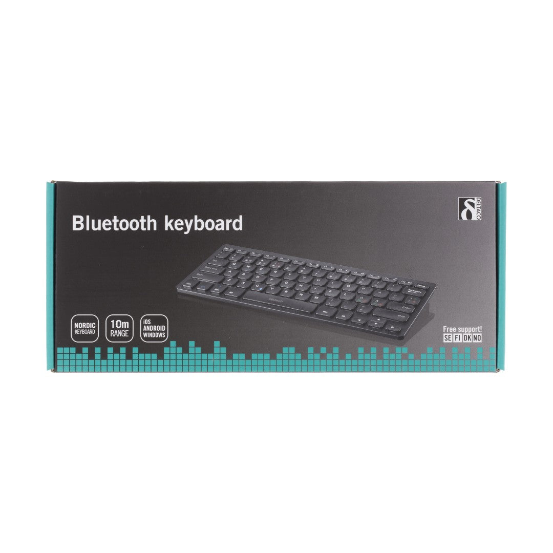 Deltaco Mini Trådlöst Tangentbord Bluetooth Svart