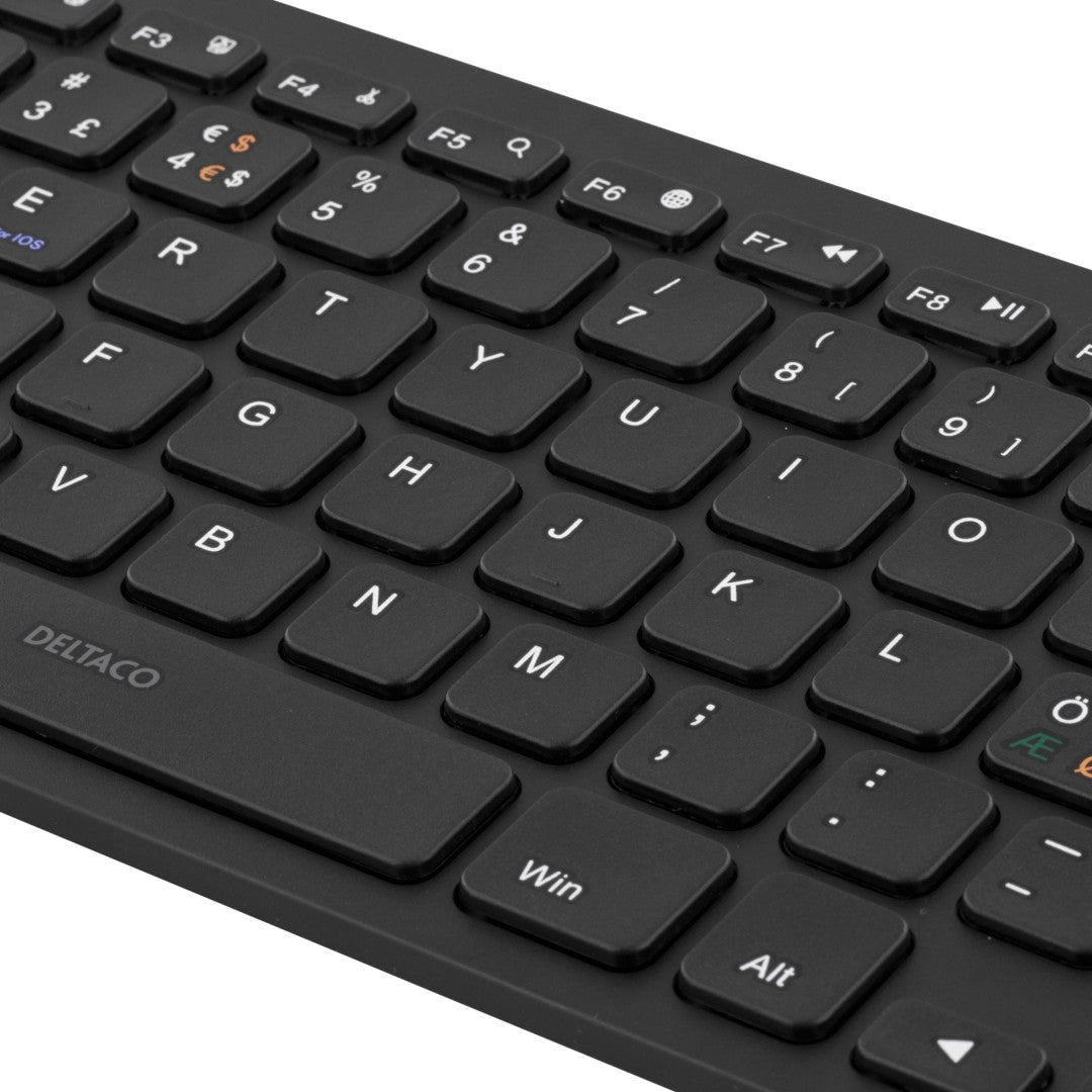 Deltaco Mini Trådlöst Tangentbord Bluetooth Svart