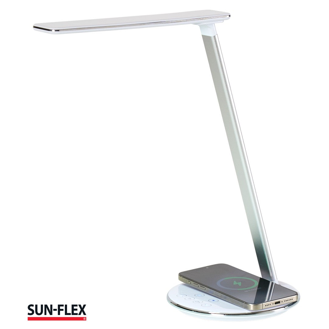 Sun-Flex Qlite LED-lampa med QI-laddare, Crystal White