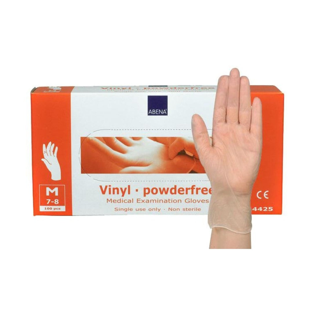 Abena Vinylhandske Puderfri Medium Ftalat- & Latexfri 100/fp