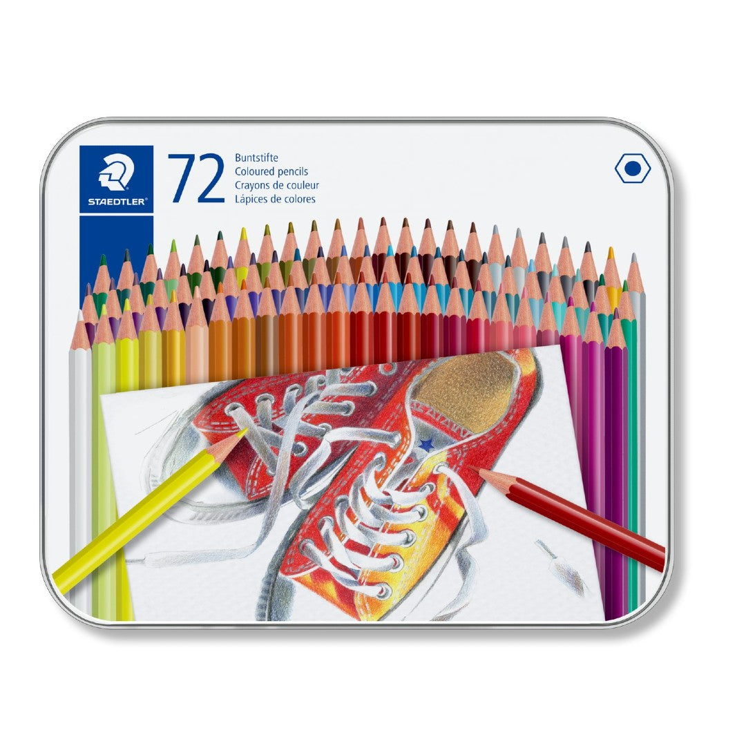Staedtler Färgblyertspenna Hexagonal Metallask 72/fp