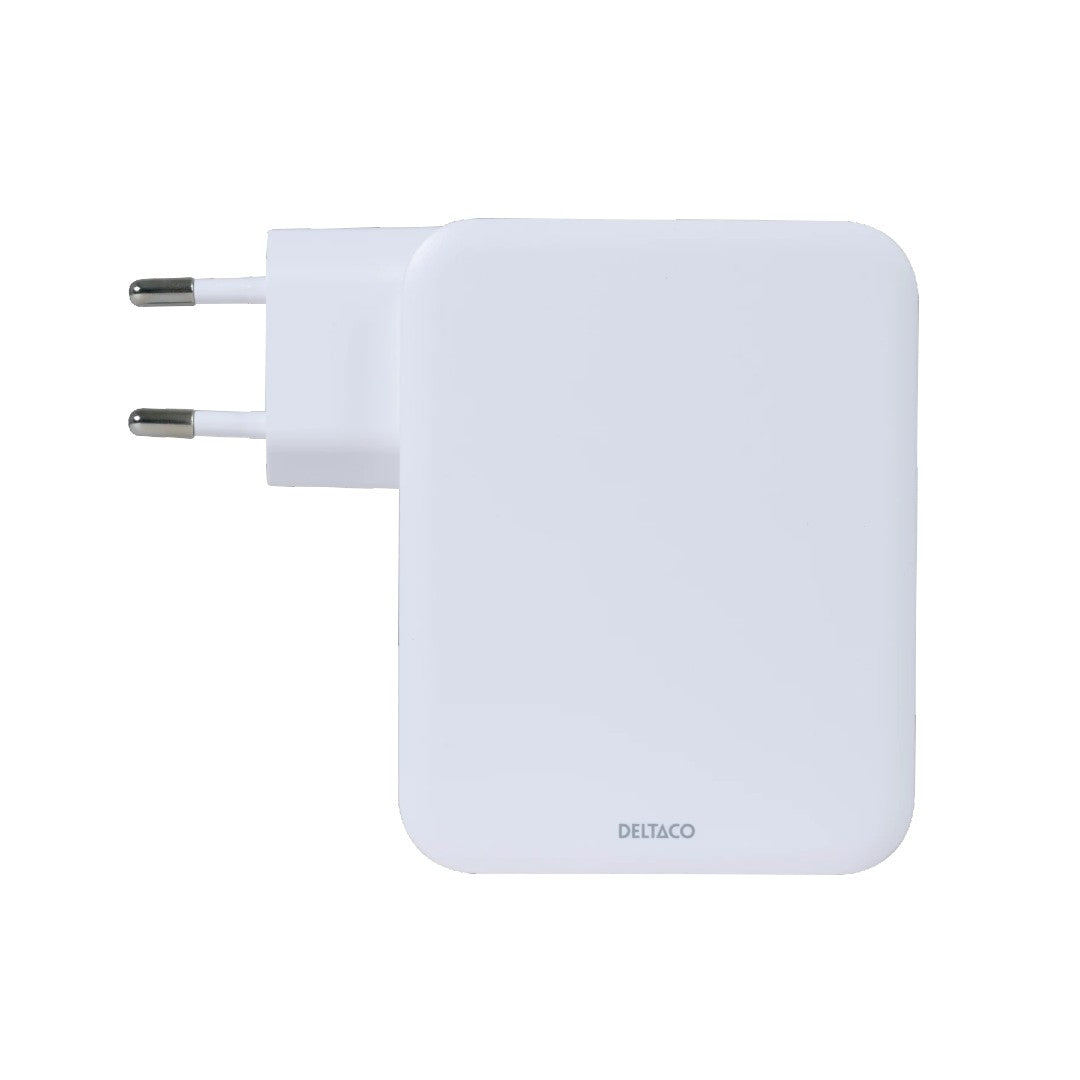 Deltaco Väggladdare USB-A/3xUSB-C 130W GaN