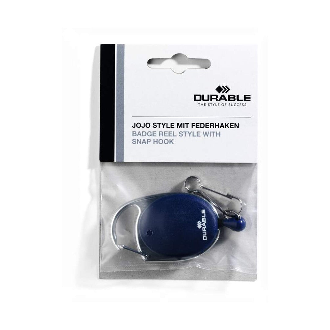 Durable Style jojo hållare med metallhake, blå
