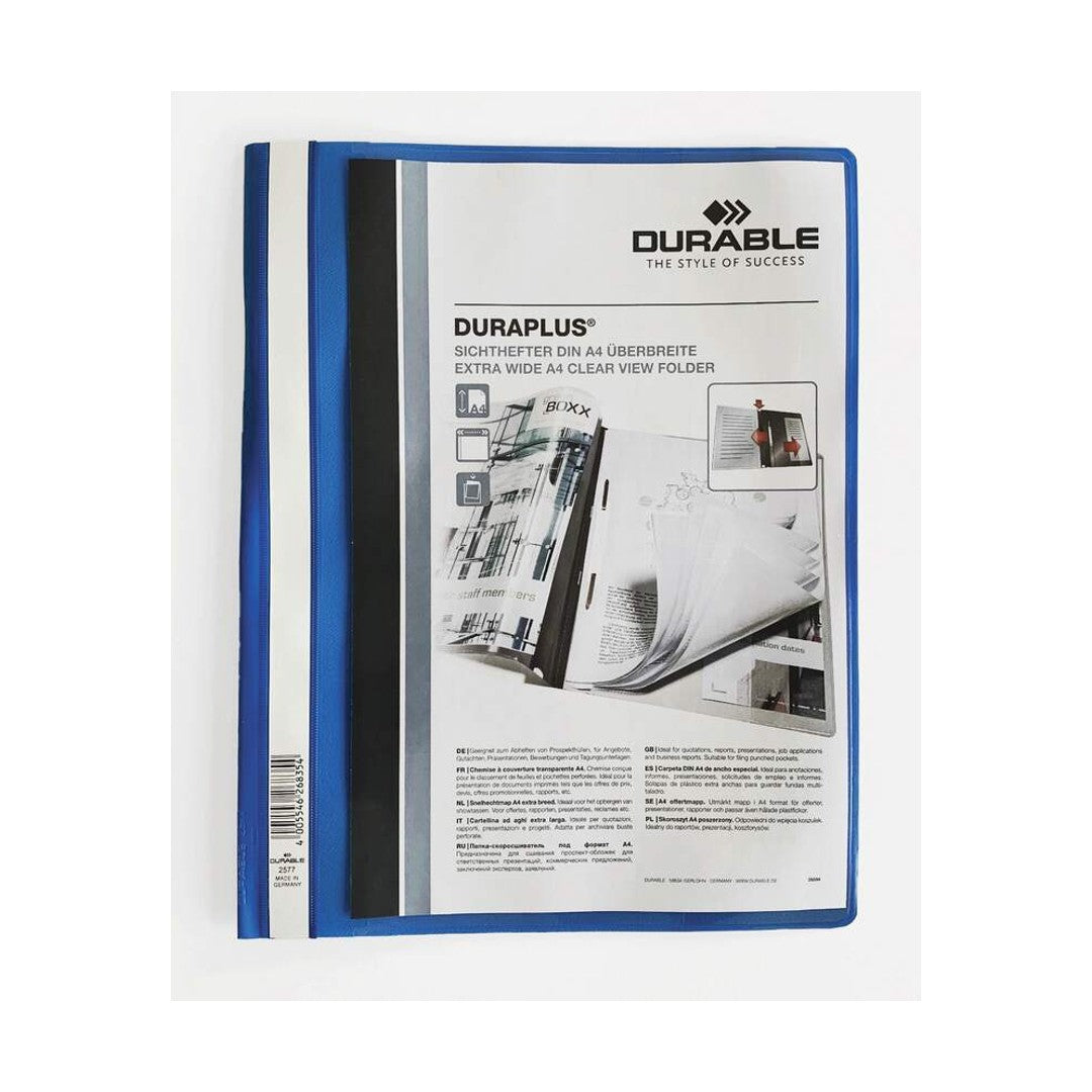 Durable Offertmapp Duraplus A4 Blå, ficka, 25st