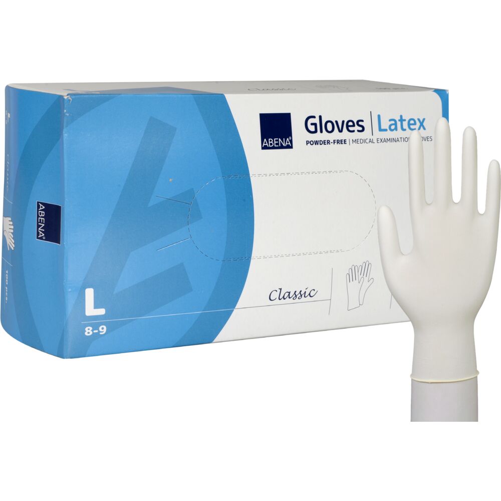 Abena Latexhandske Puderfri L 100/fp