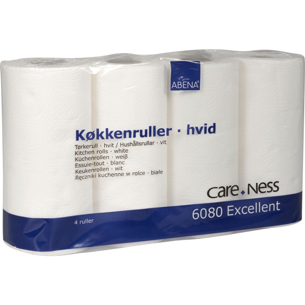 Abena Hushållspapper 2-Lags Vit 4/fp