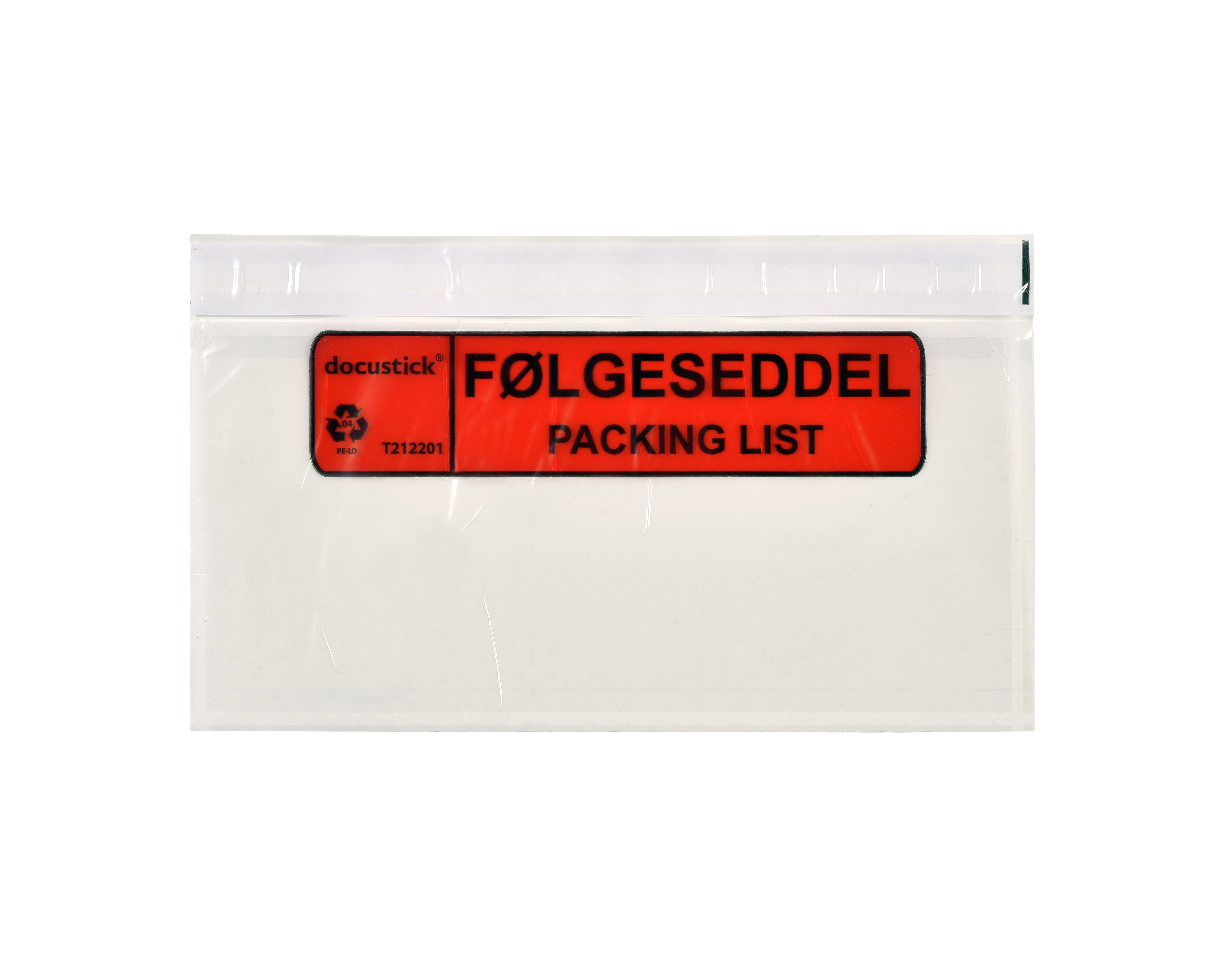 Docustick Följesedelsficka C65 "Följesedel/Packing List" 1000/fp