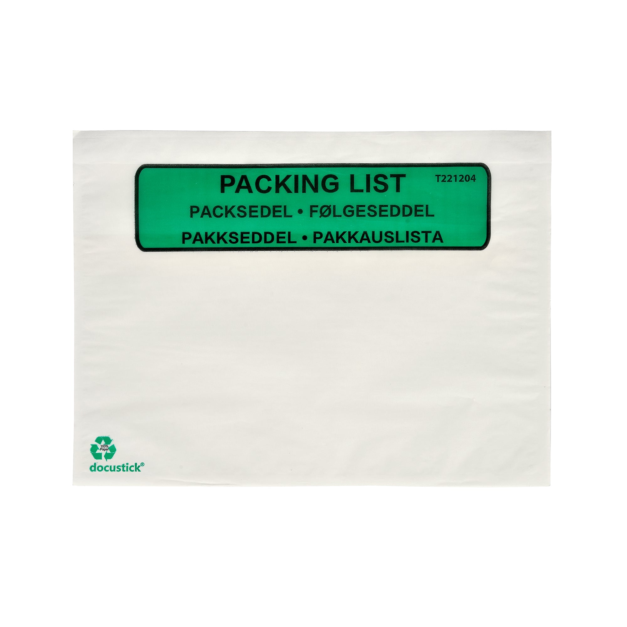 Docustick Green Följesedelsficka C5 Papper 1000/fp
