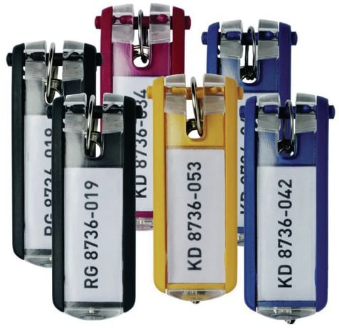 Durable Nyckelbricka Key Clip Blandade färger 6/fp